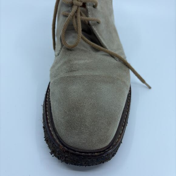 Polo Ralph Lauren Chukka Boots Mens 11 D Tan Suede Crepe Sole Made Italy Used